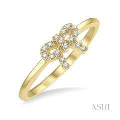 ASHI Stackable Bow Petite Diamond Fashion Ring 385D8PPTSYG