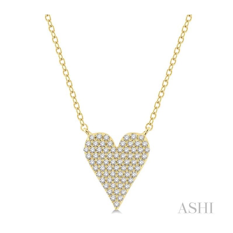 ASHI Pave-Set Heart Shape Diamond Pendant 991JQPPTSNKYG