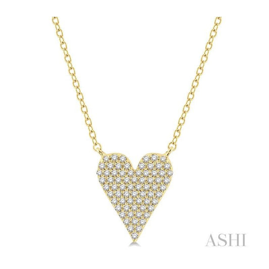 ASHI Pave-Set Heart Shape Diamond Pendant 991JQPPTSNKYG