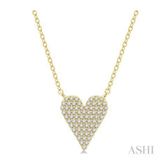 ASHI Pave-Set Heart Shape Diamond Pendant 991JQPPTSNKYG