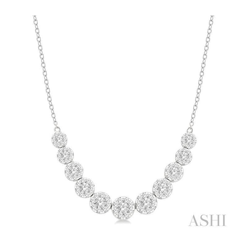 ASHI Lovebright Essential Diamond Smile Necklace 99361PPFGNKWG-1.50