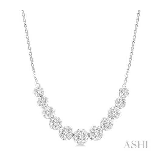 ASHI Lovebright Essential Diamond Smile Necklace 99361PPFGNKWG-1.50