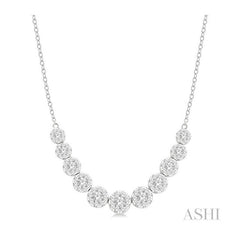 ASHI Lovebright Essential Diamond Smile Necklace 99361PPFGNKWG-1.50