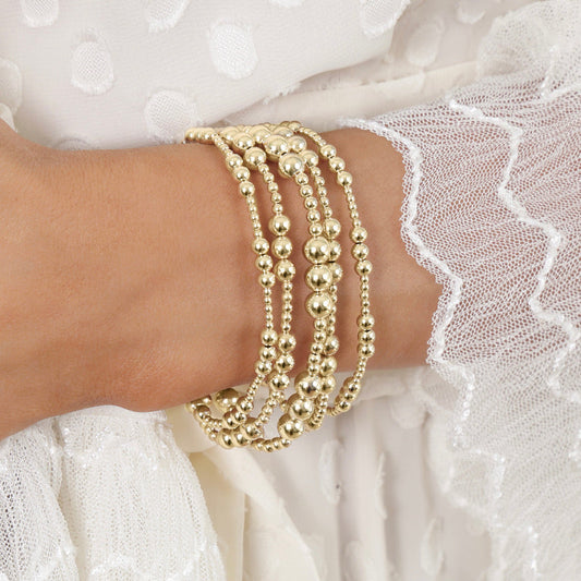 Enewton Classic Joy Pattern 4mm Bead Bracelet - Gold BCLJOYPG4