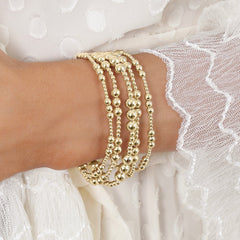Enewton Classic Joy Pattern 4mm Bead Bracelet - Gold BCLJOYPG4