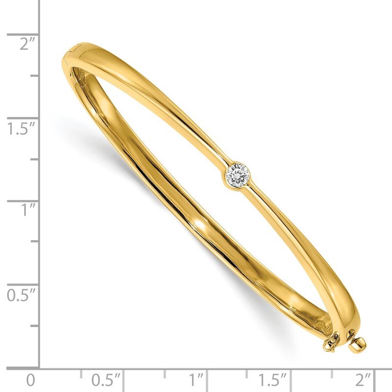 Quality Gold 14k AA Diamond Hinged Bangle XB202AA