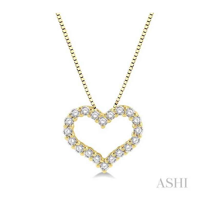ASHI Heart Shape Diamond Pendant 94056PPFGPDYG