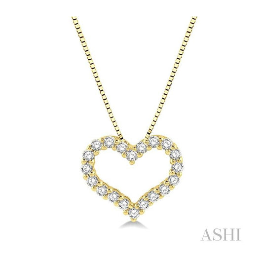 ASHI Heart Shape Diamond Pendant 94056PPFGPDYG