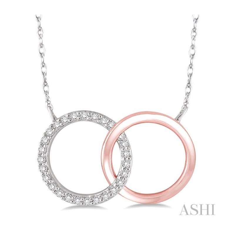 ASHI Double Circle Diamond Fashion Pendant 96408PPTSPDWP