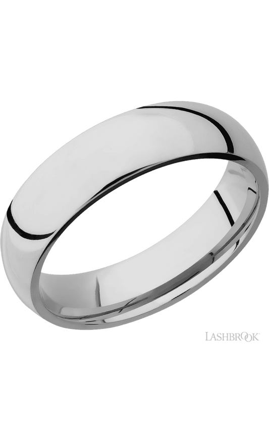 6 mm wide Domed Titanium band.