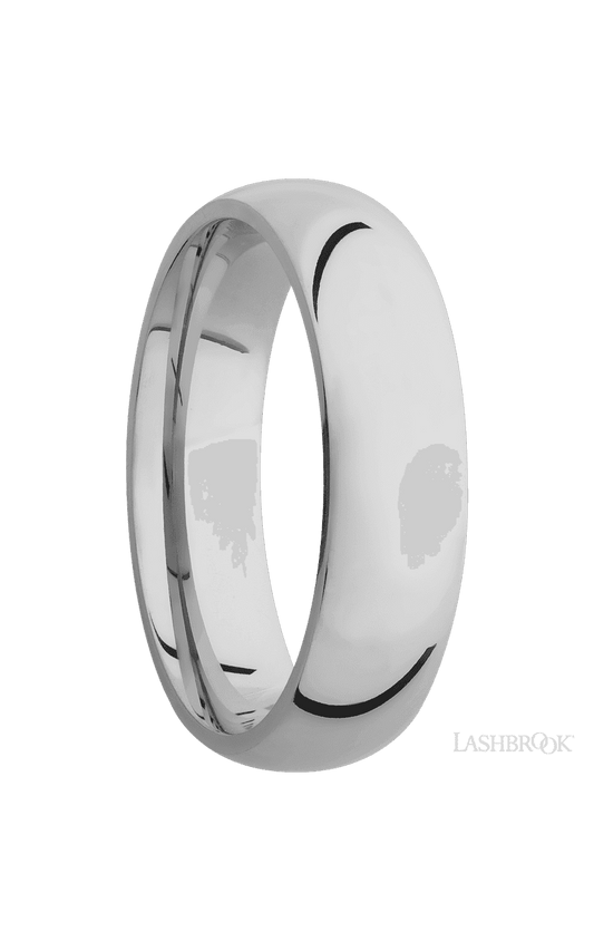 6 mm wide Domed Titanium band.