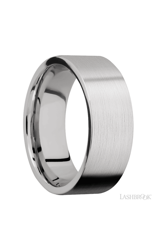 8 mm wide Flat Cobalt Chrome band.