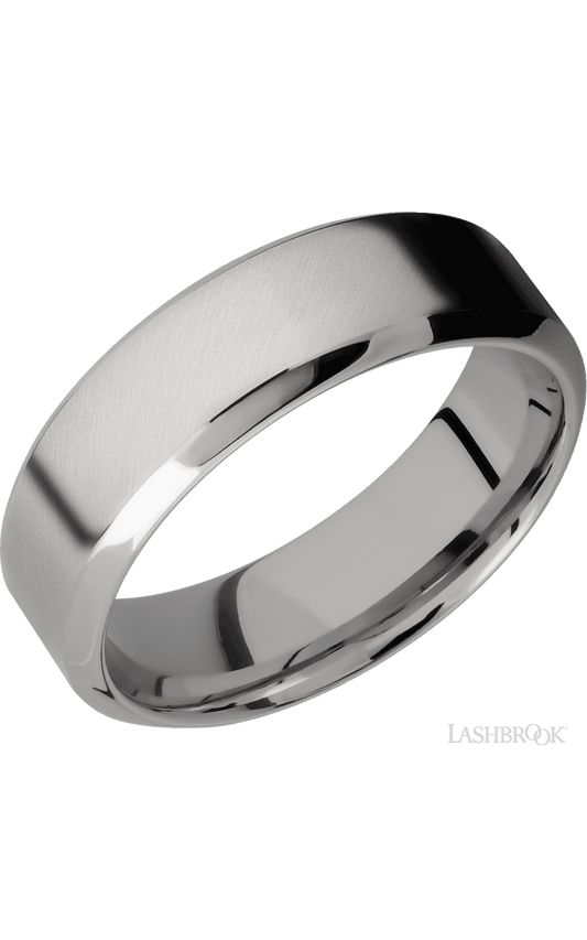 7 mm wide High Bevel Titanium band.