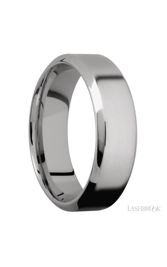 7 mm wide High Bevel Titanium band.