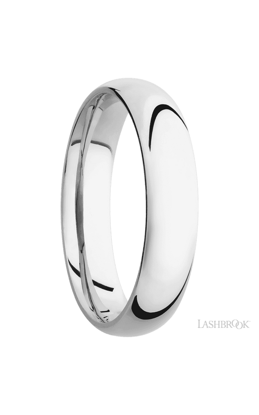 5 mm wide Domed Cobalt Chrome band.