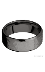 8 mm wide Beveled Tantalum Noir band.