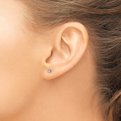 550E Inverness Titanium 3mm Crystal Post Earrings