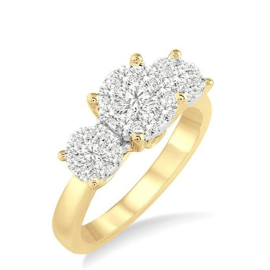 Parkplace Jewelers Round Shape Past Present & Future Lovebright Essential Diamond Engagement Ring 36922PPFVYW