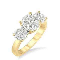 Parkplace Jewelers Round Shape Past Present & Future Lovebright Essential Diamond Engagement Ring 36922PPFVYW