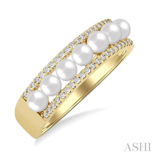 ASHI Pearl & Diamond Fashion Band 556B8PPFGWPYG
