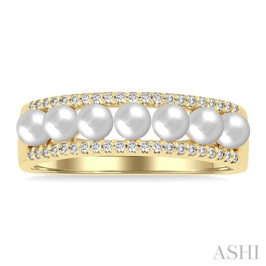 ASHI Pearl & Diamond Fashion Band 556B8PPFGWPYG