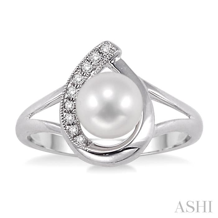 ASHI Pearl & Diamond Fashion Ring 55709PPFXWG