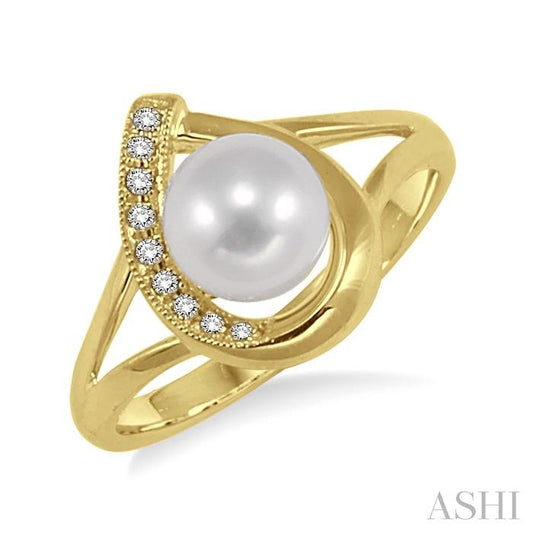 ASHI Pearl & Diamond Fashion Ring 55709PPTXYG
