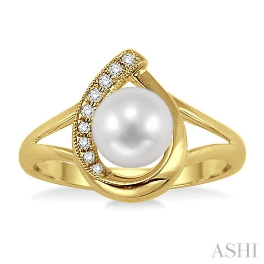 ASHI Pearl & Diamond Fashion Ring 55709PPTXYG