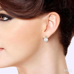 ASHI Pearl & Petite Diamond Fashion Earrings 557A9PPTSERWPYG
