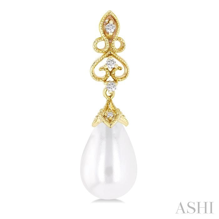 ASHI Pearl & Diamond Fashion Earrings 557B9PPTGERWPYG