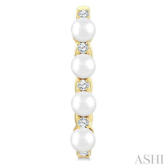 ASHI Pearl & Diamond Fashion Hoop Earrings 557C6PPFGERWPYG