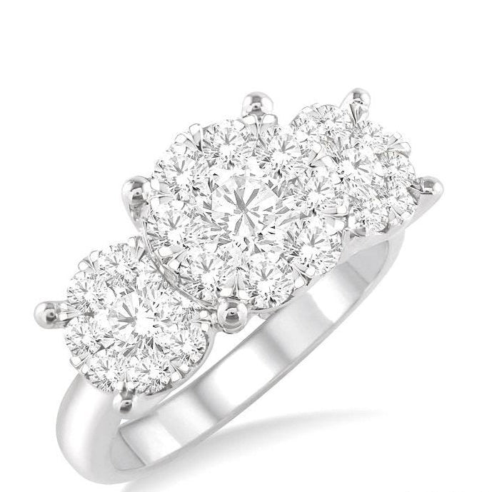 Parkplace Jewelers Round Shape Past Present & Future Lovebright Essential Diamond Engagement Ring 36920PPFVWG-2.00