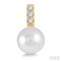 ASHI Pearl & Diamond Fashion Earrings 56038PPTGERWPYG