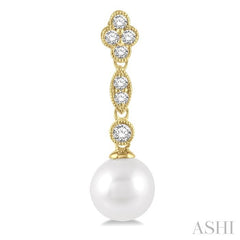 ASHI Pearl & Diamond Fashion Earrings 56045PPFGERWPYG