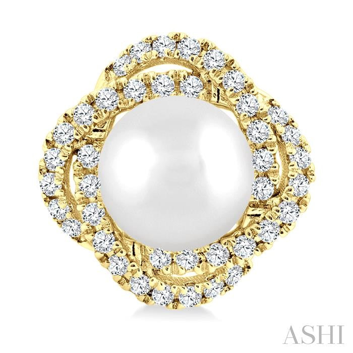 ASHI Pearl & Petite Diamond Fashion Earrings 560B6PPTSERWPYG