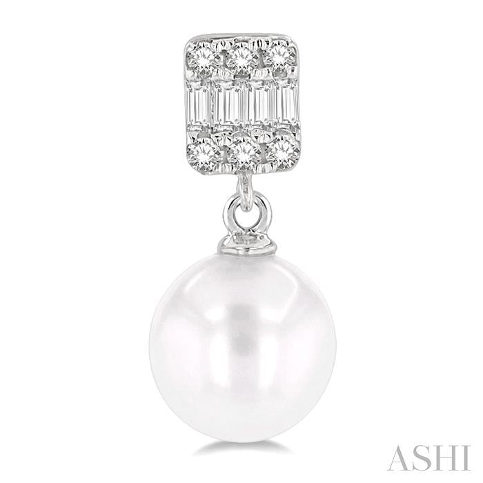 ASHI Pearl Drop Diamond Earrings 56198PPTSERWPWG