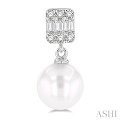 ASHI Pearl Drop Diamond Earrings 56198PPTSERWPWG