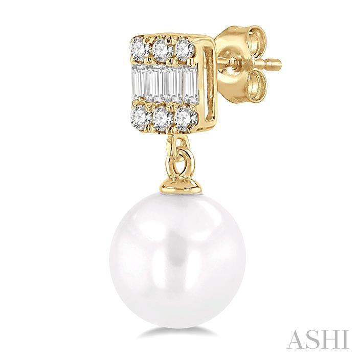 ASHI Pearl Drop Diamond Earrings 56198PPTSERWPYG