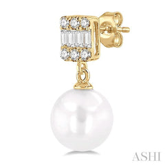 ASHI Pearl Drop Diamond Earrings 56198PPTSERWPYG