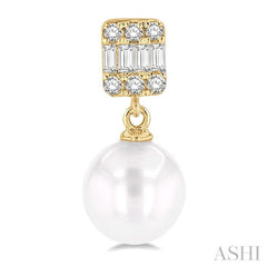 ASHI Pearl Drop Diamond Earrings 56198PPTSERWPYG
