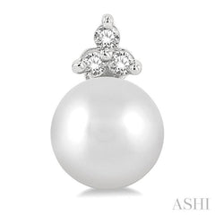 ASHI Pearl & Petite Diamond Fashion Earrings 561A9PPTSERWPWG