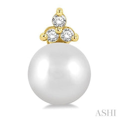 ASHI Pearl & Petite Diamond Fashion Earrings 561A9PPTSERWPYG