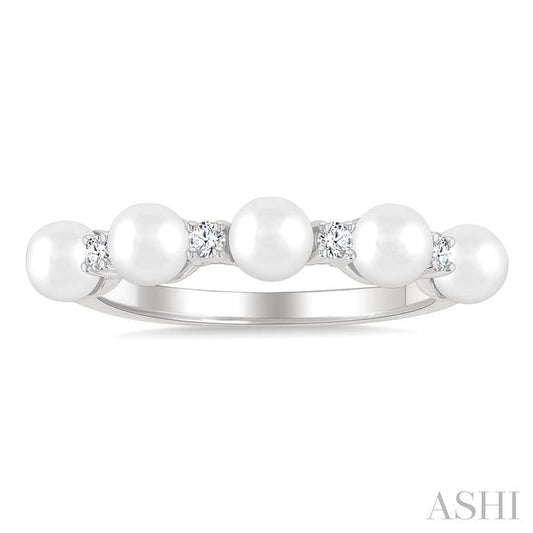 ASHI Pearl & Diamond Fashion Ring 561B8PPFGWPWG