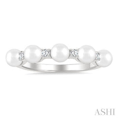 ASHI Pearl & Diamond Fashion Ring 561B8PPFGWPWG