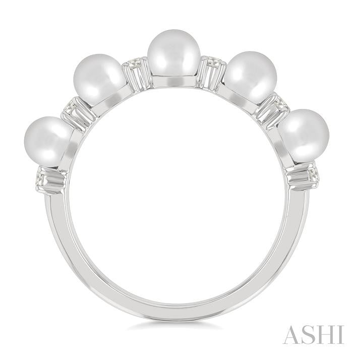 ASHI Pearl & Diamond Fashion Ring 561B8PPFGWPWG