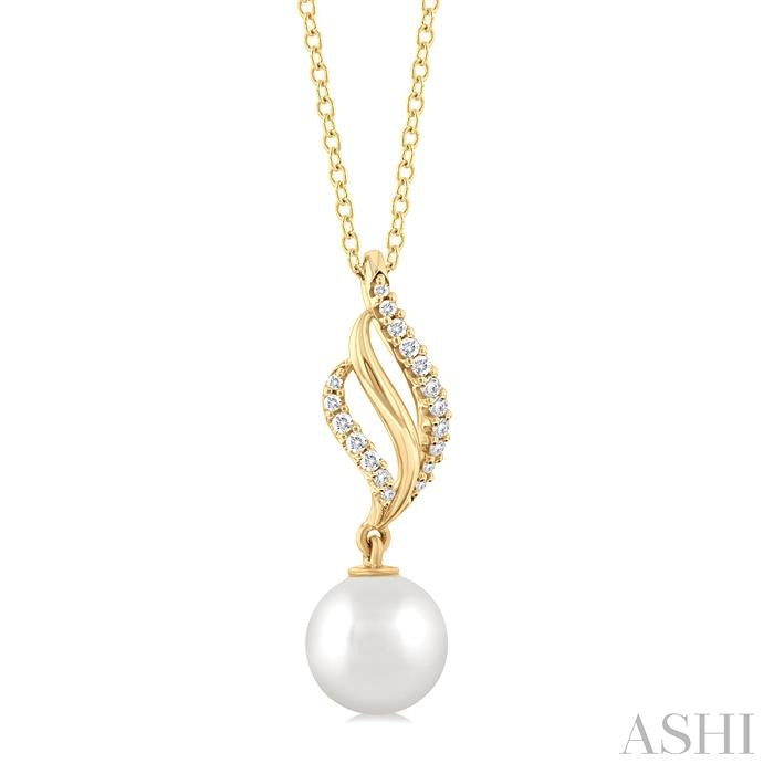 ASHI Pearl & Diamond Fashion Pendant 56239PPTSPDWPYG