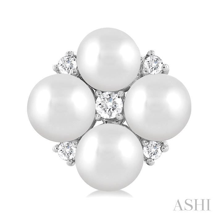 ASHI Pearl & Diamond Fashion Earrings 56248PPTGERWPWG