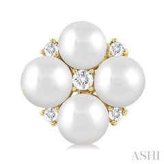 ASHI Pearl & Diamond Fashion Earrings 56248PPTGERWPYG