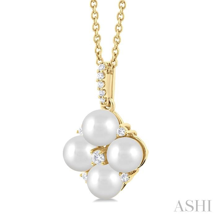 ASHI Pearl & Diamond Fashion Pendant 56248PPTGPDWPYG