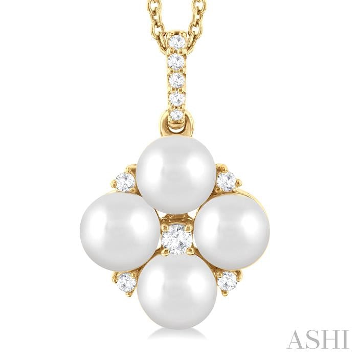 ASHI Pearl & Diamond Fashion Pendant 56248PPTGPDWPYG